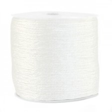 Macramé bead cord metallic 0.5mm White
